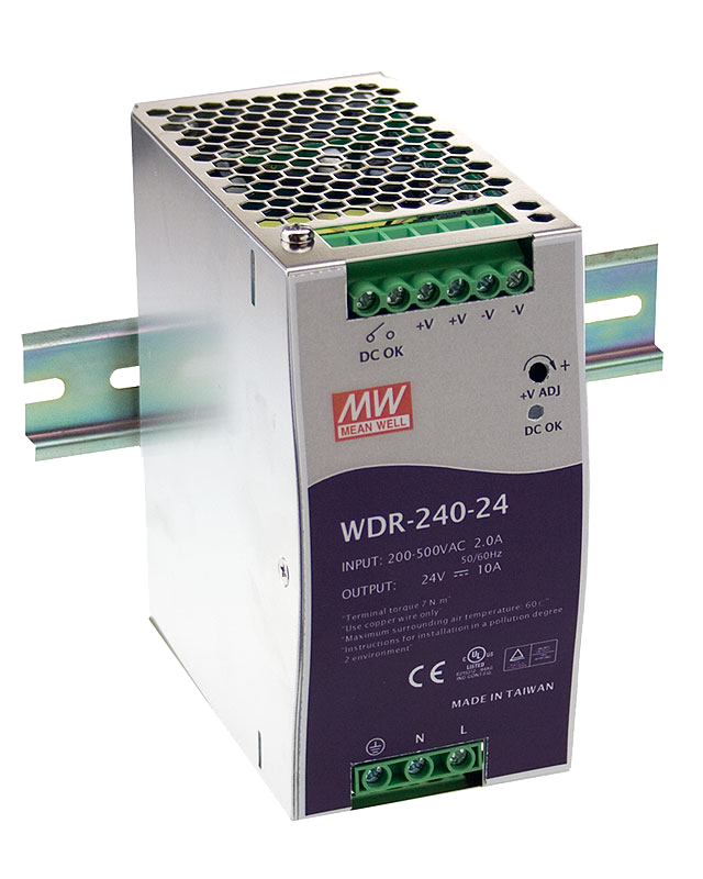 Mean Well WDR-240-24 Hutschienennetzteil DIN Rail 180-550VAC 24V 10A