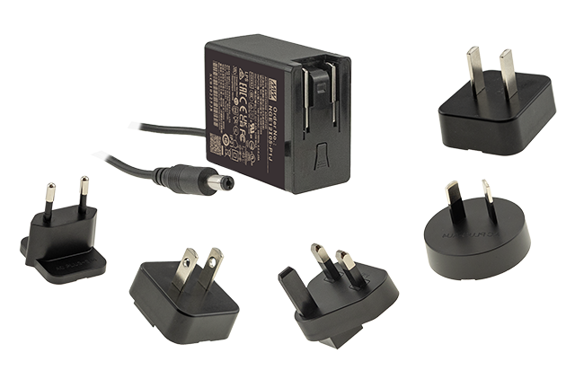 Mean Well AC-PLUG-MIX4 Steckeradapter für NGE-Serie Set AU, EU, US, GB