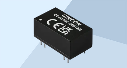 Neue EC4DAW-Serie von Cincon: 6W DC/DC-Wandler DC/DC-Wandler der EC4DAW-Serie von Cincon.