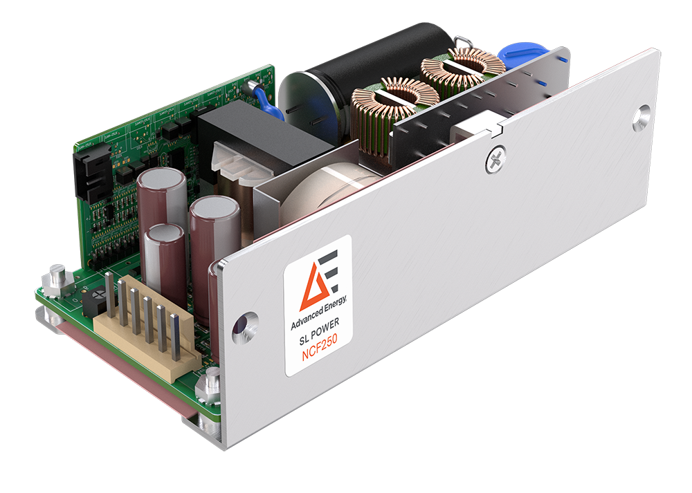 Das NCF250 von SL Power, einer Marke von Advanced Energy, bei FORTEC Power: Ein 250 W Netzteil mit CF-Zertifizierung.