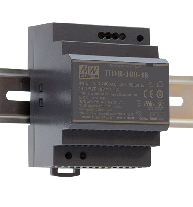Mean Well HDR-100-24 Step Shape Hutschienennetzteil DIN-Rail 85-264VAC 24V 3.83A