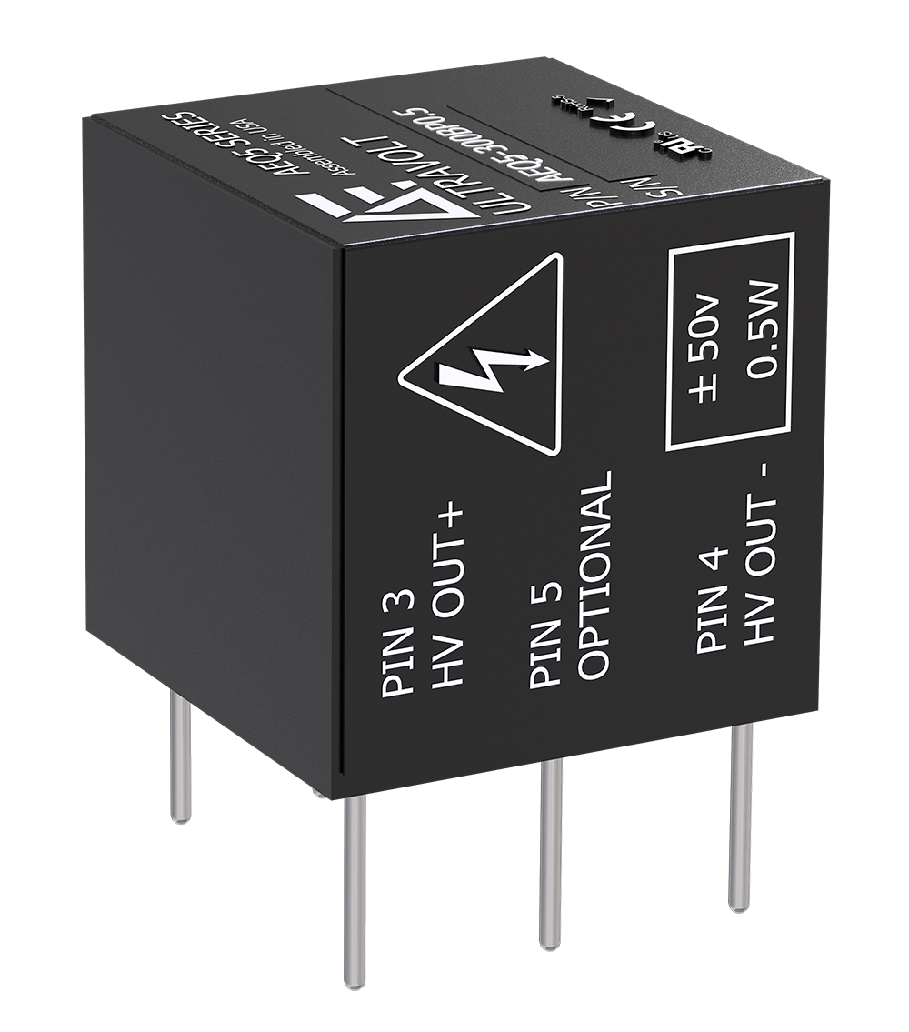 Ultravolt AEQ-Serie DC/DC-Wandler 5 und 12VDC 0bis 600V und 0 bis ±300V