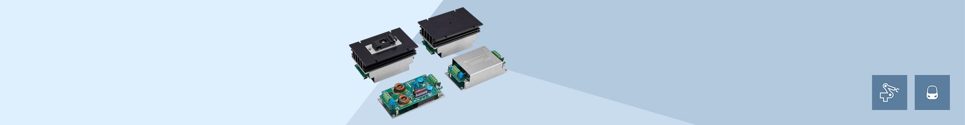 CQB/CHB DC/DC-Wandler jetzt mit Kühlkörper & DIN-Rail